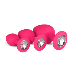 EasyToys Anal Collection Lot de 3 plugs Bijou Diamond Roses